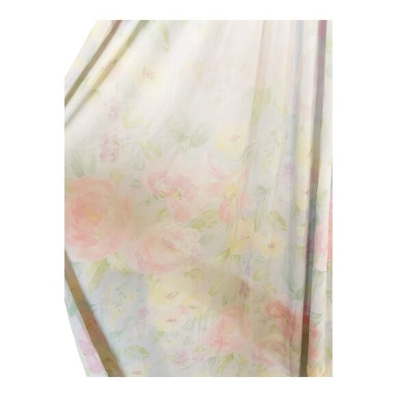 Miss Elaine Silk Essence Line Pastel Floral Silky Long Nightgown Sz ? - Picture 4 of 6